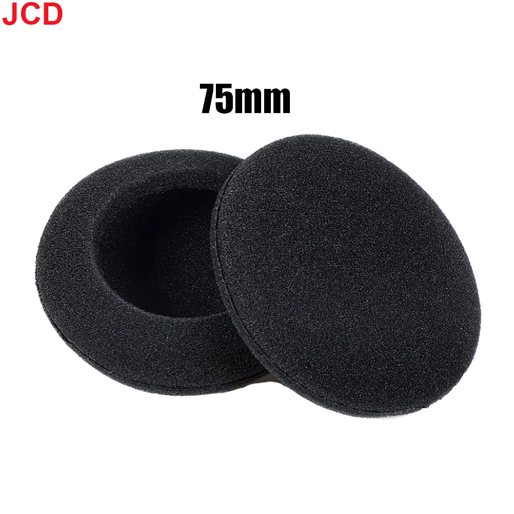 10pc Thickened Foam Ear Pads For Headphones Sponge Replacement Cushions Covers Earphones Case 35mm 40mm 50mm 55mm 60mm 70mm 75mm
