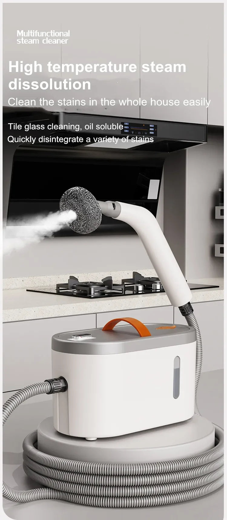 TINSOL New Handheld High Temperature Steam Cleaner Kitchen Hood Cleaner for Deep Cleaning and Sanitising Electric Steam Cleaner