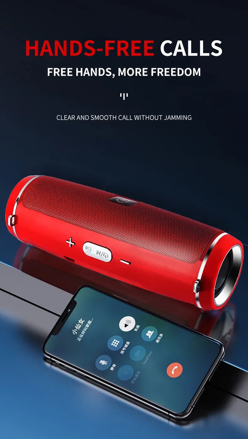 200W Peak Power Portable Bluetooth Speaker IPX7 Waterproof Outdoor HIFI Pillar Subwoofer Stereo Soundbox FM Radio TF Boom Box