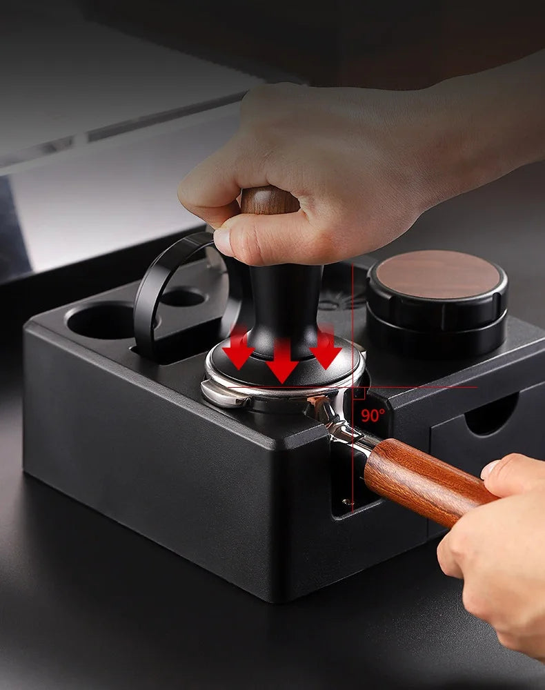 Coffee Tamping Station Distributor Storage Seat 51/53/54/58mm Universal Tamper Station Multi Functional Storage Rack Coffee Tool