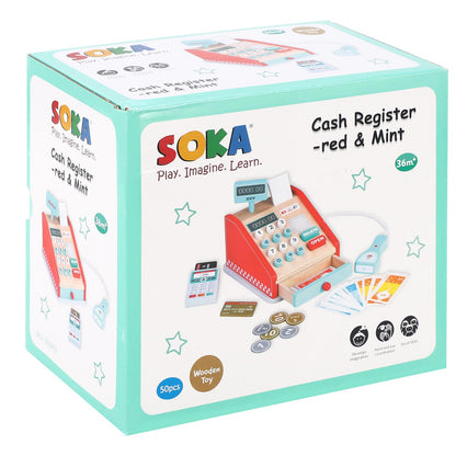 SOKA CASH REGISTER-RED & MINT 0000475