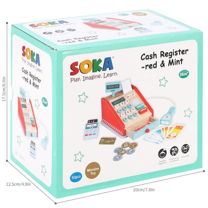 SOKA CASH REGISTER-RED & MINT 0000475