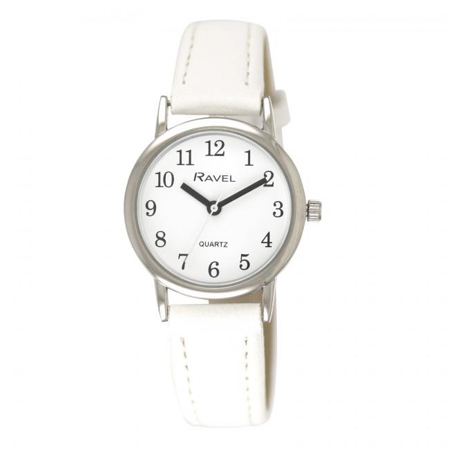 Ravel Womens Classic Strap Watch White-Silver Watch R0137.04.2