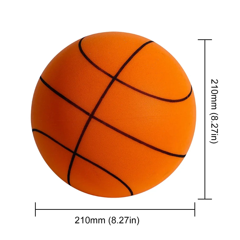 Kids Indoor Silent Basketball Ball 24/21/18cm High-Resilience Foam Silent Basketball Size 7 Lightweight Small Basketball Basket