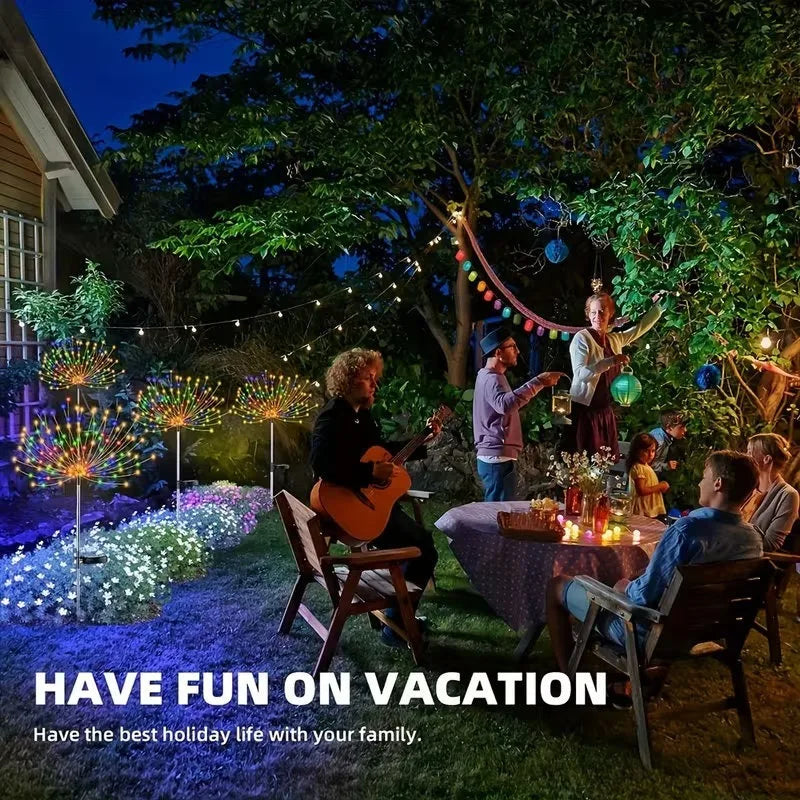 Outdoor Decoration Light Solar Firework Lights Waterproof Sparkles Landscape Fairy Light Garden Lights Yard Patio Pathway