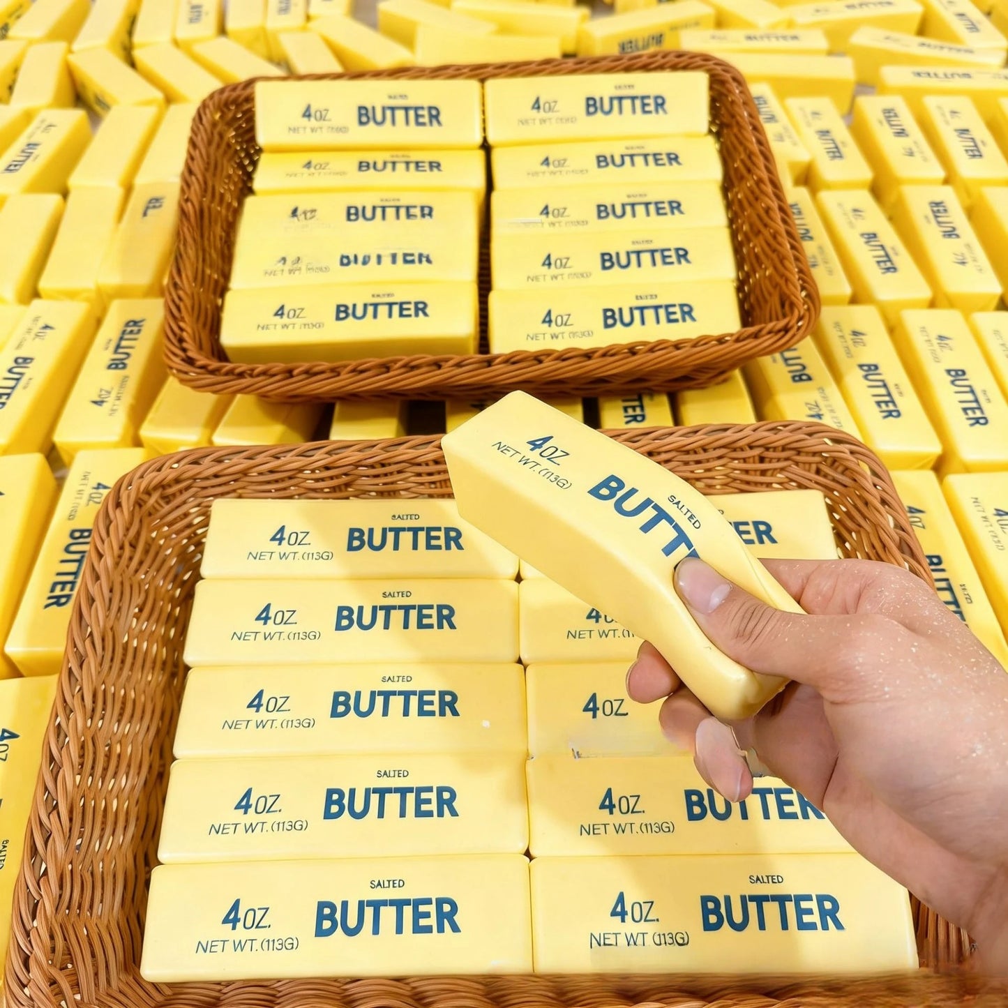 Butter Squishy Toy Simulation Squishy Cheese Fidget Toys Stress Relieving Accessoires Decompression Home Decor Desk Accessories