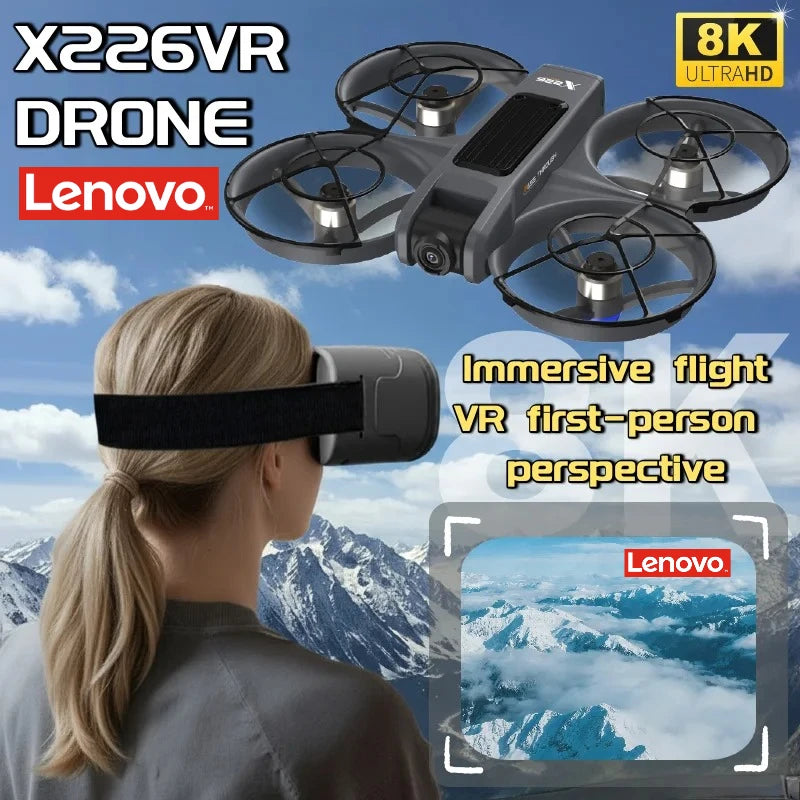 NEW Lenovo X226/X226VR Mini Drones 4K Professional Remote Control Helicopter Plane RC Dron with Screen Quadcopter Toys Gift