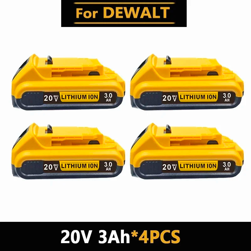 3.0Ah for Dewalt original 20V rechargeable tool battery DCB200 DCB201 DCB206 18V 20v 3AH .For Dewalt 18V 20V tool battery