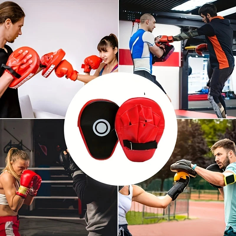 1Pc Professional Boxing Impact Pu Curved Hand Target - Shock Absorbing Training Hand Pad - Karate Boxing Mma Muay Thai or Fighting Sports Training Baffle