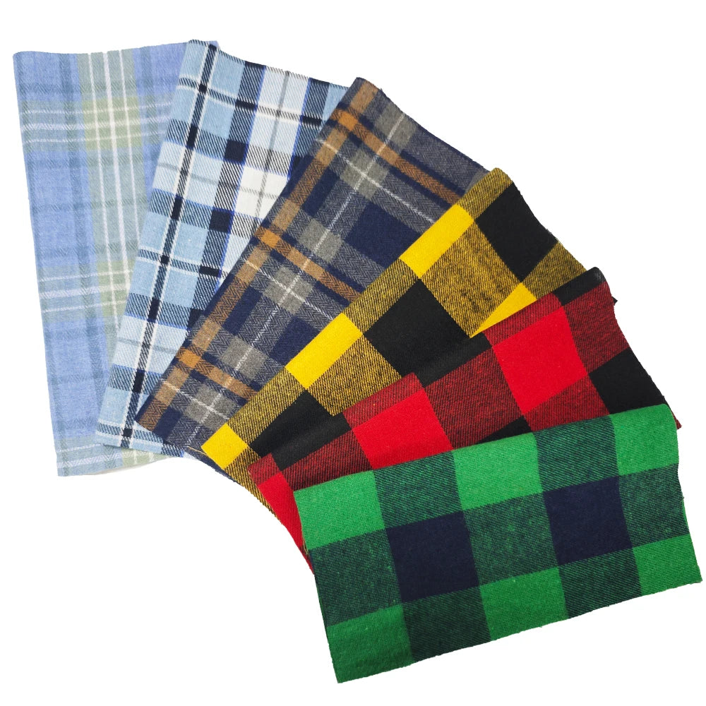 Teramila 25x25cm5-6PC/Lot Polyester-Cotton Plaid Patchwork Printed Cloth Sewing Quilting Fabric Needlework DIY Handmade Material