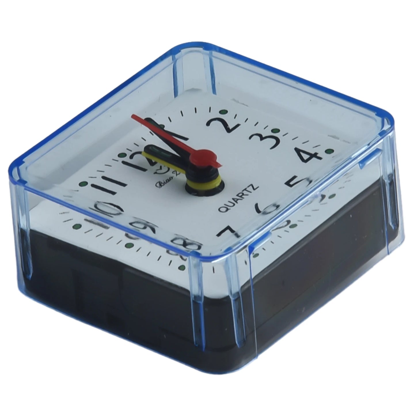 Small Battery Operated Quartz Alarm Clock with Beeping Sound for Bedside Use Featuring Clear Numbers and Reliable Performance