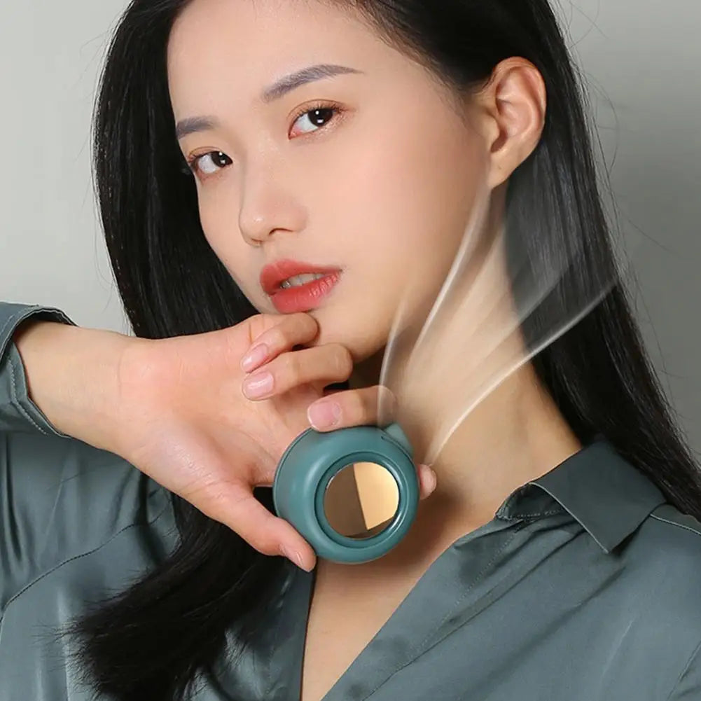 Whirlwind Leafless Mini Fan With Portable Button Design USB Charging Silent Portable Mini Fan For Home And Outdoor Travel