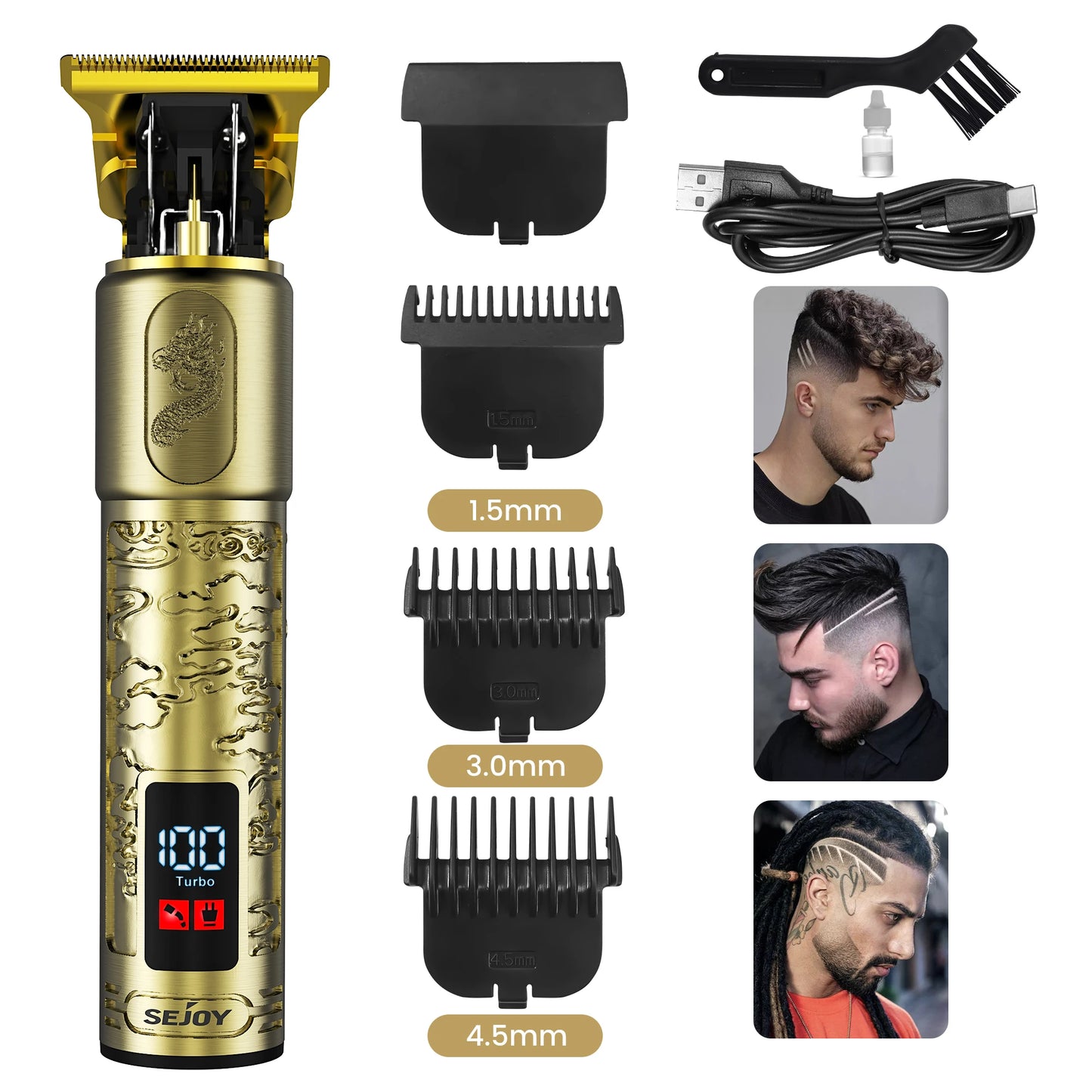 SEJOY Electric Hair Clipper for Men Professional Hair Cutting Machine Adjustable Precision  Adults Kids Cordless Hair Trimmers