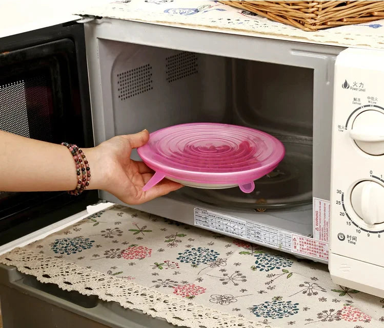 Silicone Stretch Lid Kitchen Accessories Can Be Reused Food Cover Plastic Wrap Cover Fresh-keeping Sealed Bowl Storage Home