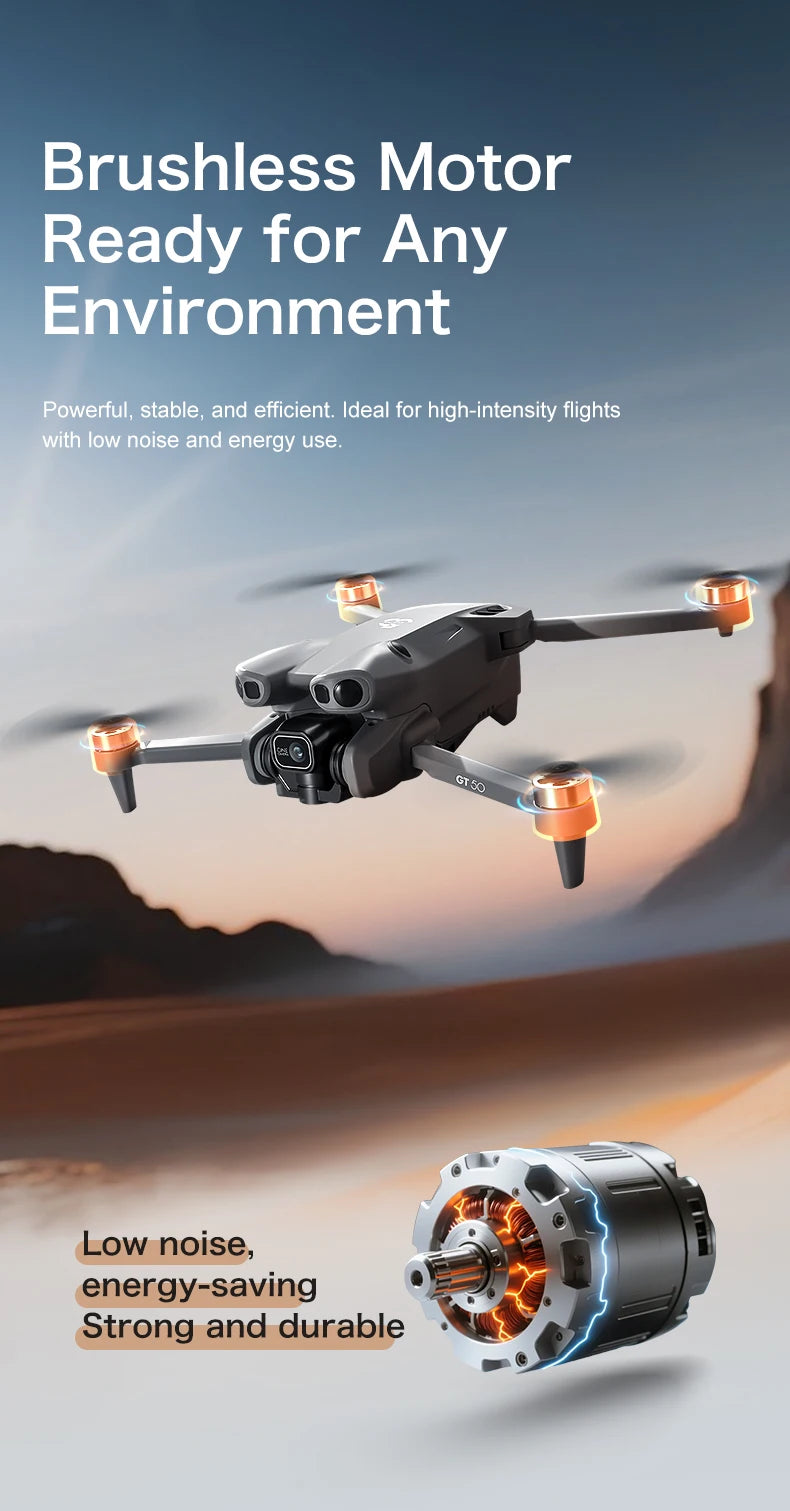 2026 NEW Original GT50 PRO RC Drone 8K HD Dual Cameras WiFi GPS 20mins Flight Aerial Photography Quadcopter Remote Control Toys
