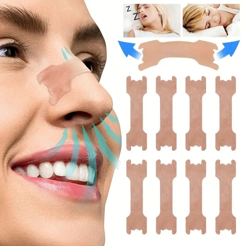 50/100pcs Breath Nasal Strips Stop Snoring Anti Snore Nose Strip Better Breathing Good Sleeping Patches for Men Women Use