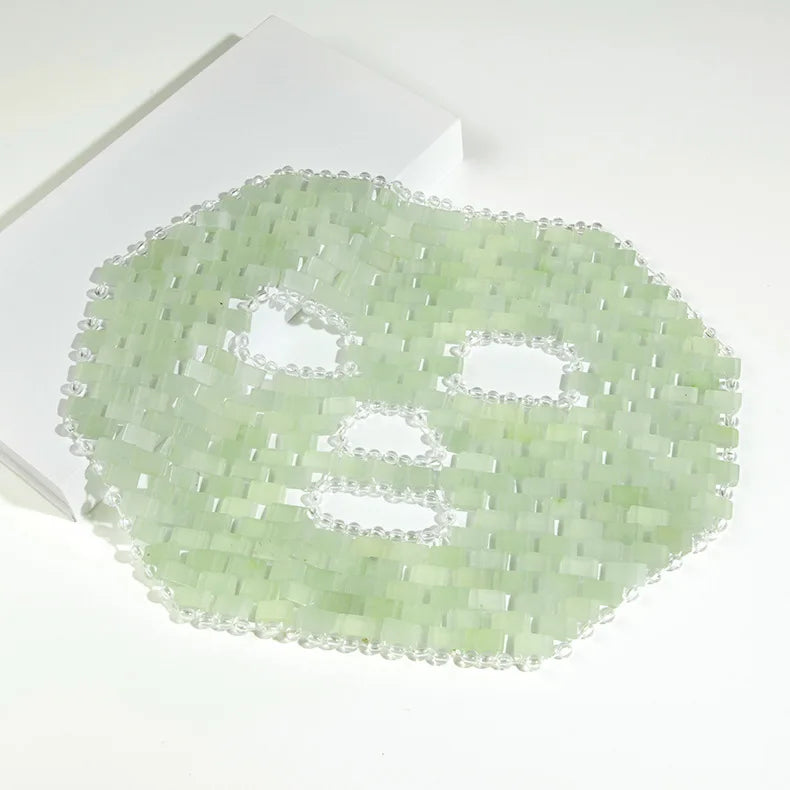 Natural Jade Eye Face Mask Massager Cooling Sleep Eye Facial Mask Relax Sleep Massager Cold Therapy Mask SPA Beauty Tool