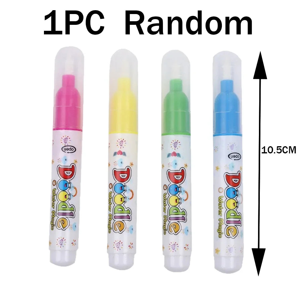 1pc Reusable Water Drawing Book Magic Water Book Mess-Free Magic Painting Pad with Refillable Water Pen Learning  Education Toy