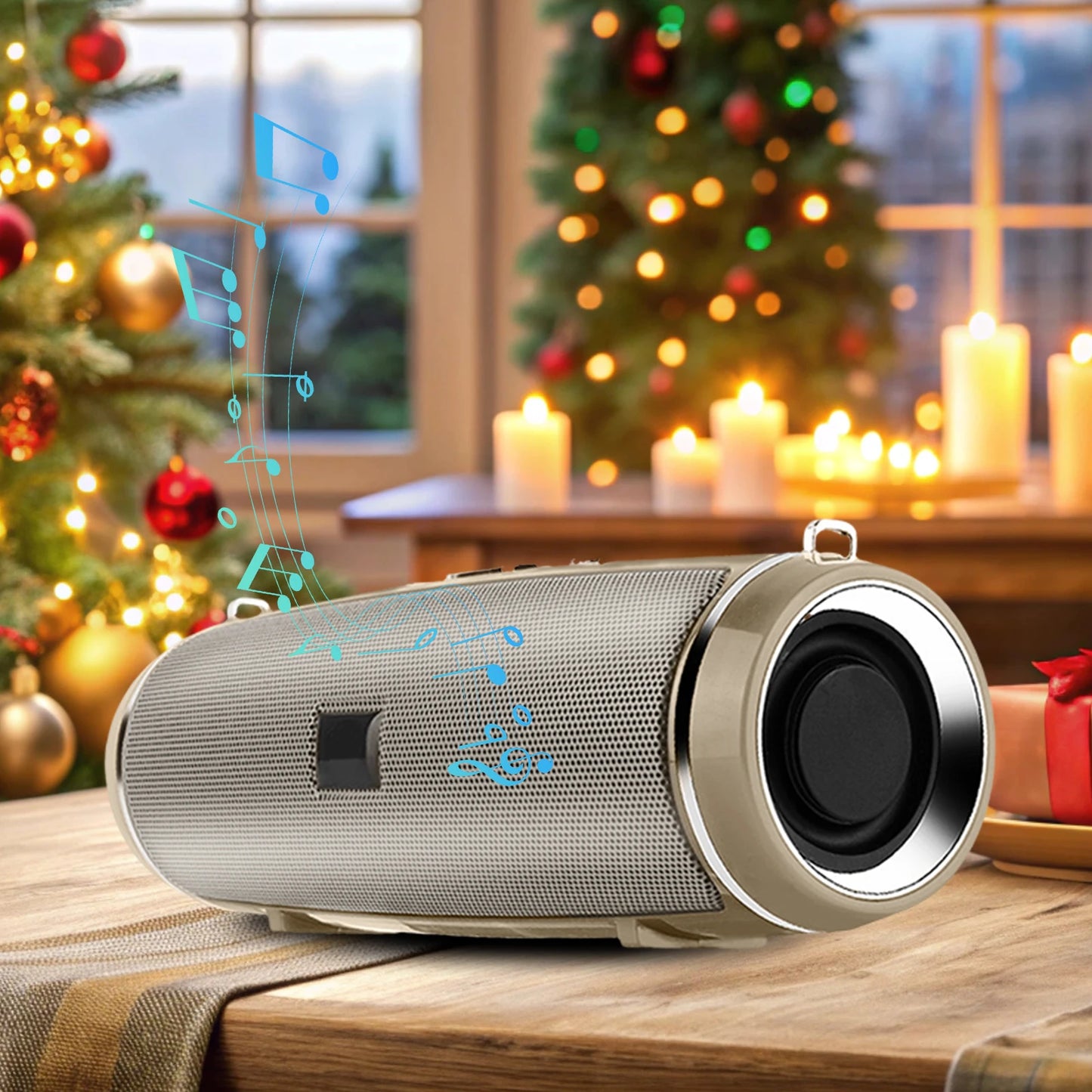 Ultra Loud Wireless Speaker with Shoulder Strap Full-Range Speakers Rechargeable Speaker Boombox for Outdoor Beach Pool Jobsite
