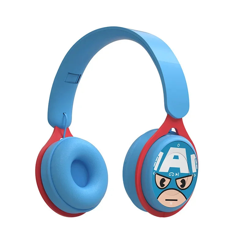 Cartoon Spiderman Minnie Mickey Wireless Headphones Blutooth Surround Sound Stereo Foldable Earphone Laptop Headset