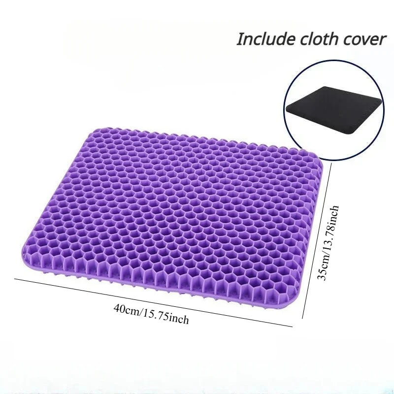 Gel Seat Cushion Double Thick Egg Gel Summer Cushion for Pressure Relief Breathable Chair Pad Car Seat Office Chair Soft Cushion