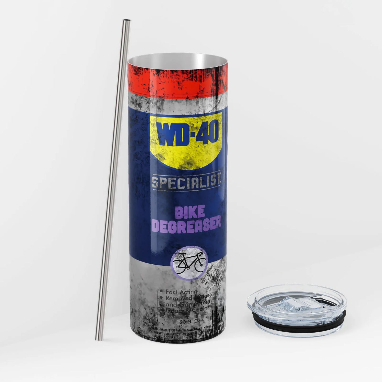 20oz tumbler 600ml Spray Can Tumbler with Lid & Stainless Straw | WD-40 Inspired & IM-OLD Parody Insulated Mug