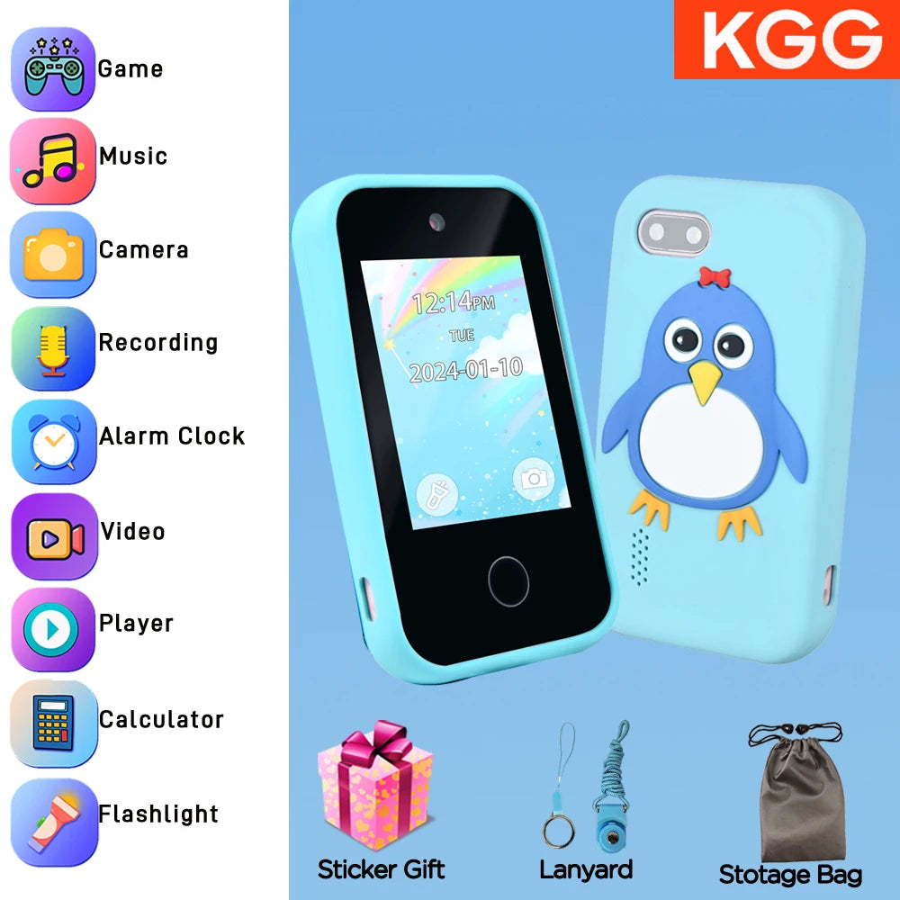 Kids Smart Phone Educational Toys Dual Camera Music Player Baby Phone With 32G Memory Game Learning For Boy Girls Brithday Gifts