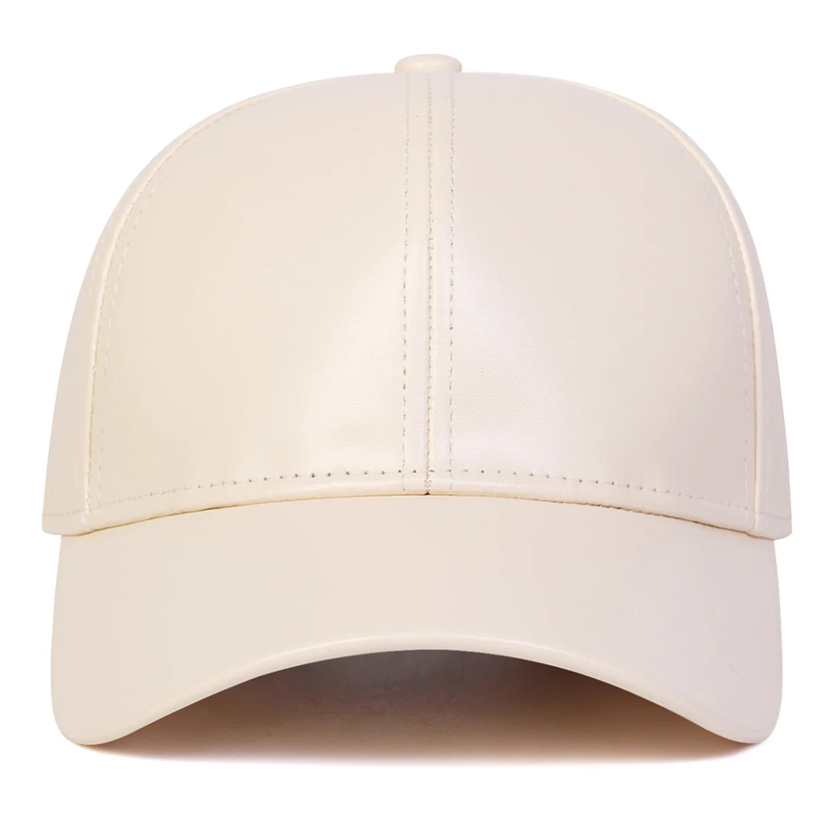 Unisex Light Panel Solid Color PU Leather Baseball Caps Spring Autumn Outdoor Adjustable Casual Hats Dad Hat Sunscreen Hat