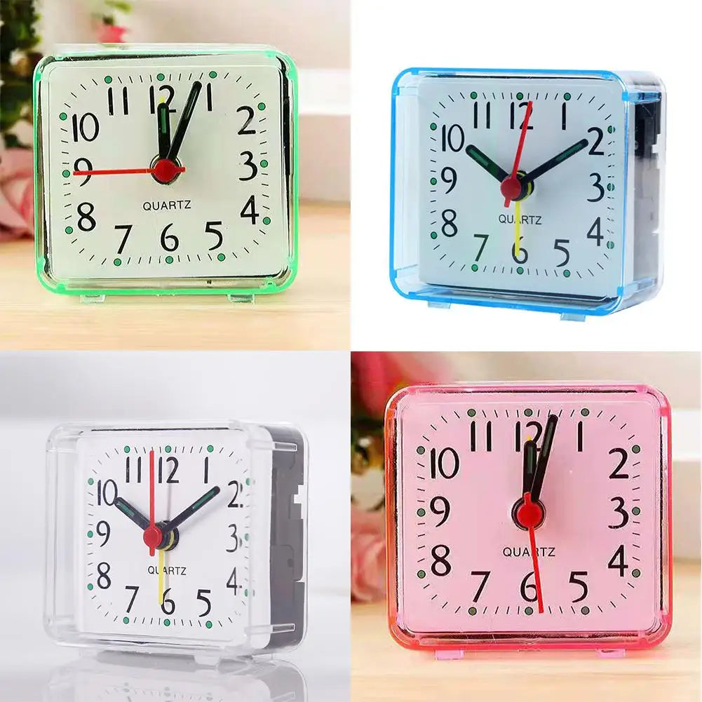 Small Battery Operated Quartz Alarm Clock with Beeping Sound for Bedside Use Featuring Clear Numbers and Reliable Performance