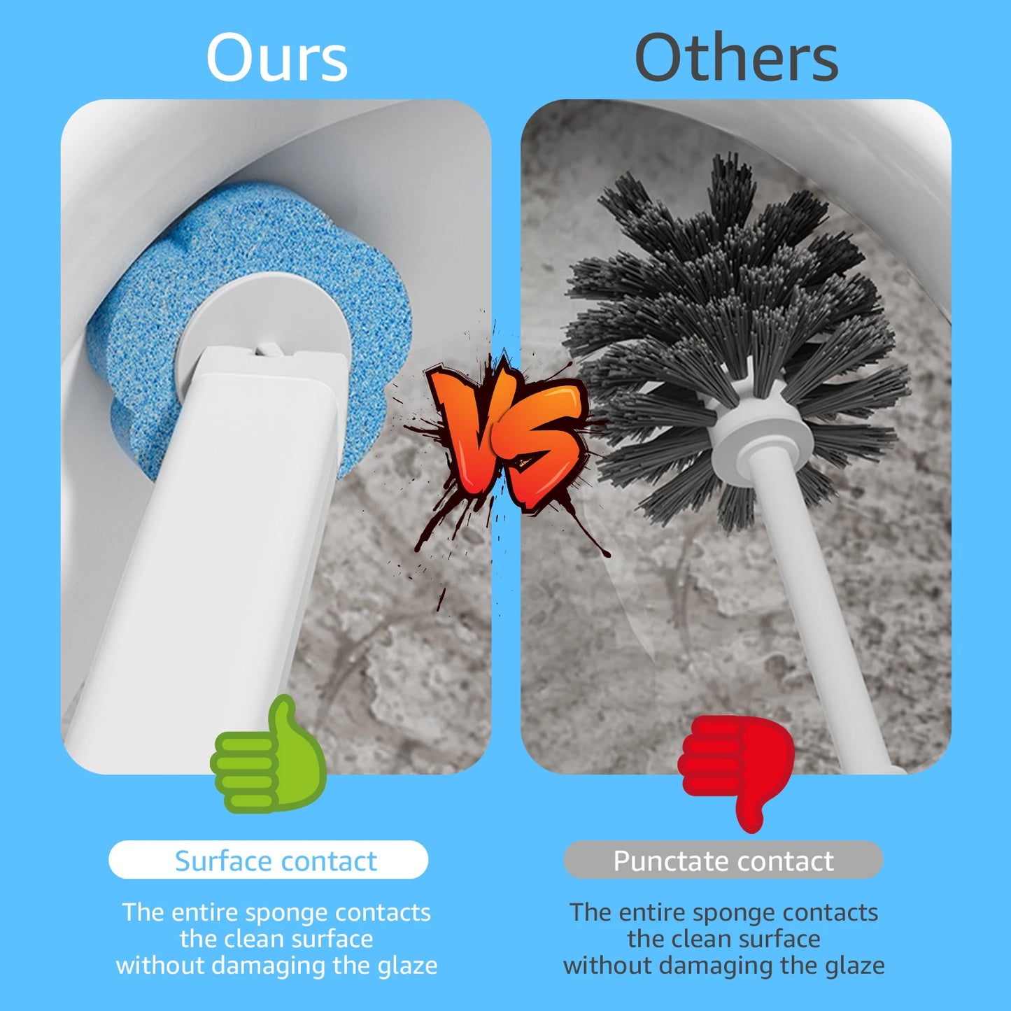 24/72Pcs Disposable Toilet Brush Long Handle Wall-mounted Wc Cleaning Tool Kit with Replaceable Brush Head Bathroom Accessories