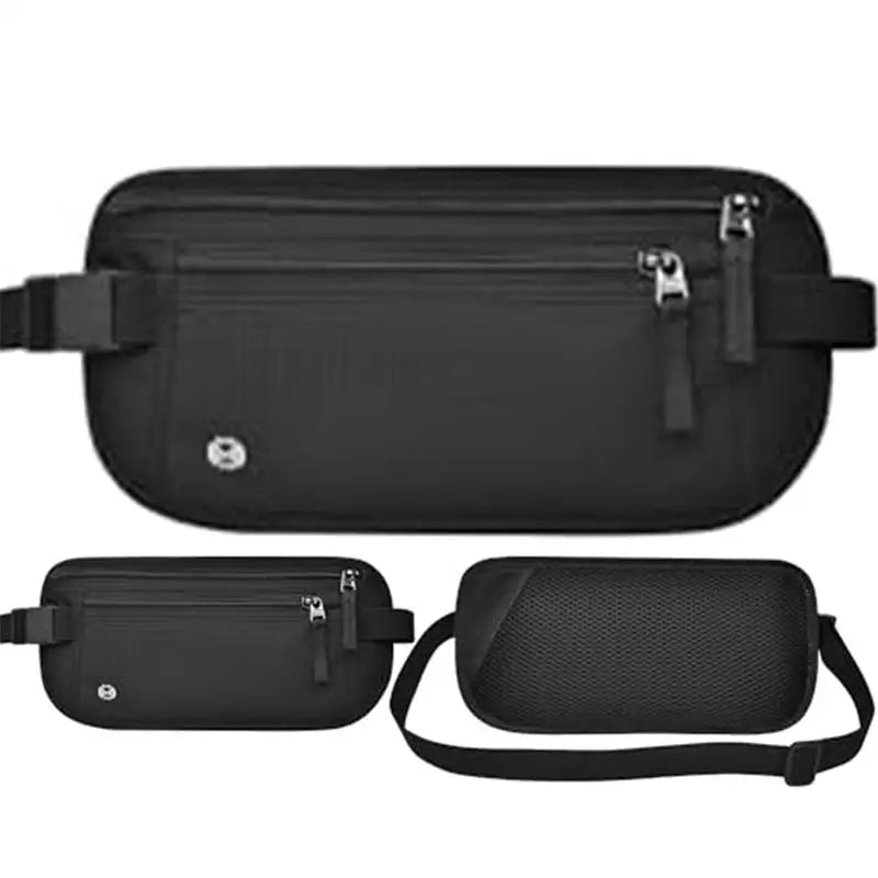 RFID Blocking Waterproof Sport Travel Phone Money Belt Bag Fanny Packs Men Women Hidden Wallet Passport Holder Bag Big Capacity