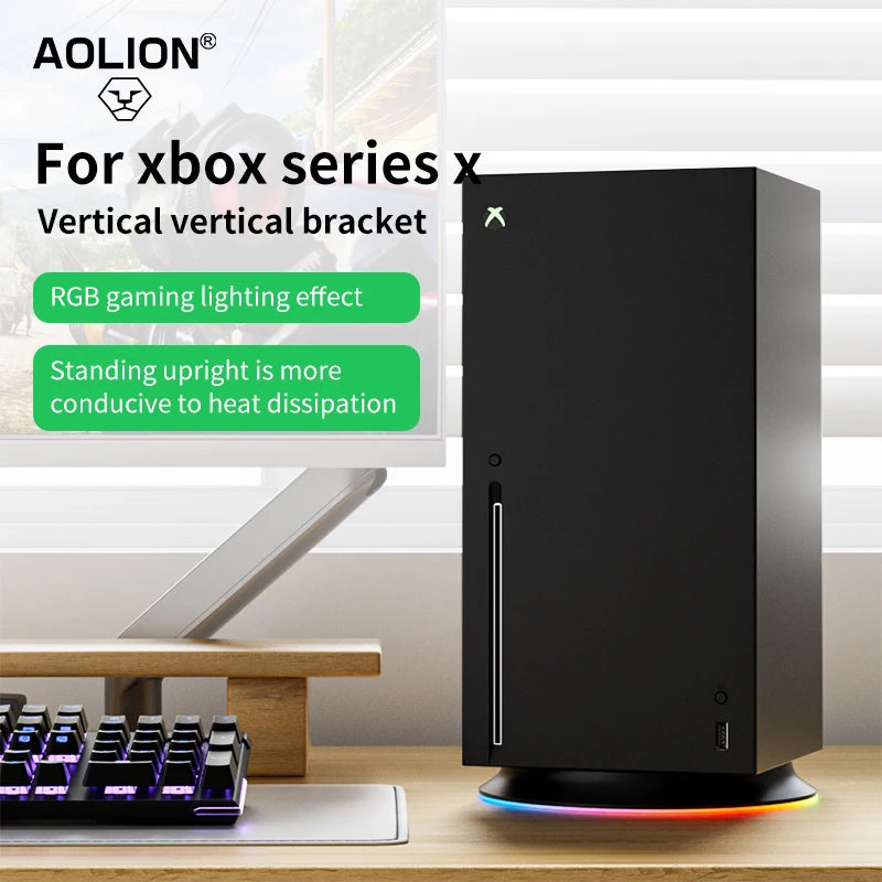NEW Vertical Cooling Stand Holder For XBOX Series X Console RGB Base Stand Bracket for Xbox Host Console Accessories