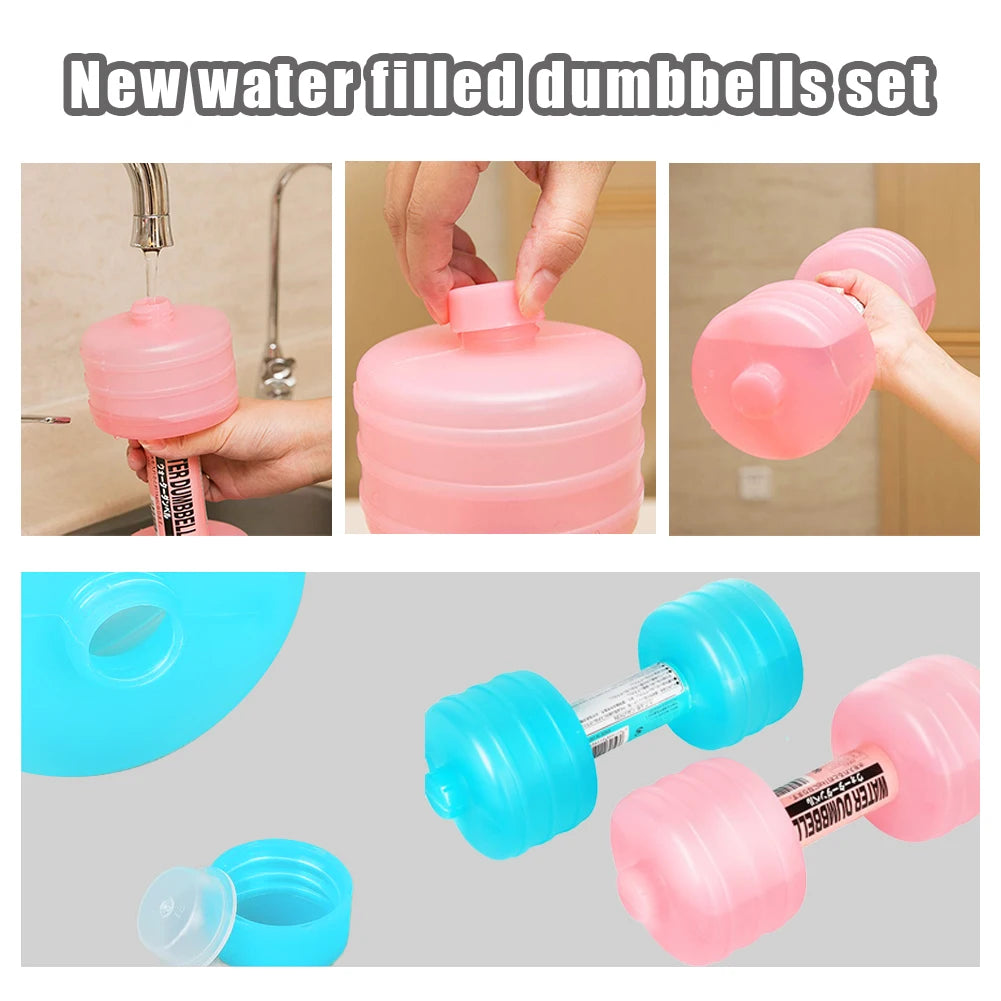 Water-filled Dumbbells Portable Dumbbell Sports Water Bottle for Arm Strength Training Home Gym Fitness