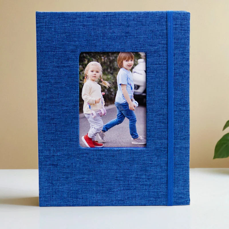 Album Insert Album Standard 6-inch, acid-free album with 52 vintage album with front window, wedding and family photo storage.