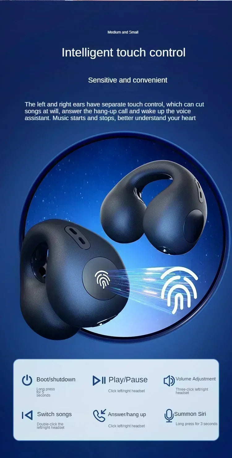 Brand new original T75 bone conduction wireless Bluetooth 5.3 headphones sports HiFi sound quality headphones