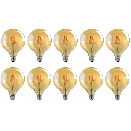 10 Pack E27 LED Edison Dimmable Vintage Amber Glass Warm white 2700K
