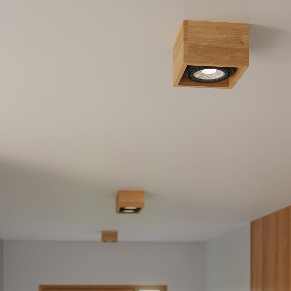 Ceiling lamp wood Quatro Scandinavian Design GU10
