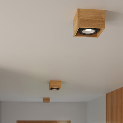 Ceiling lamp wood Quatro Scandinavian Design GU10