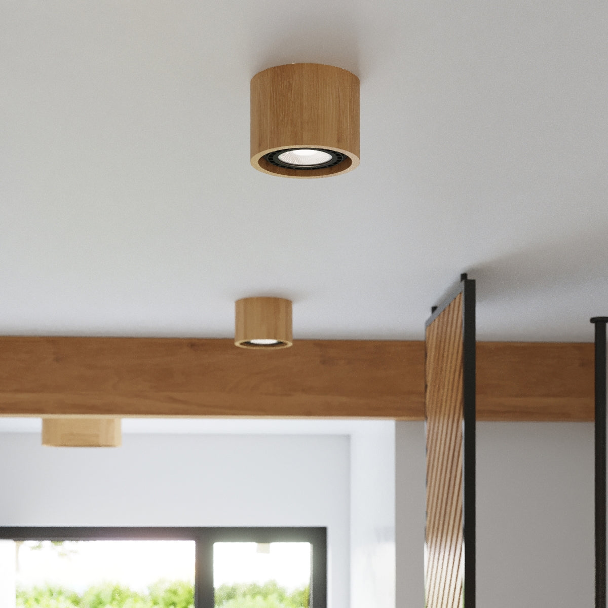 Ceiling lamp wood Basic Scandinavian Design GU10