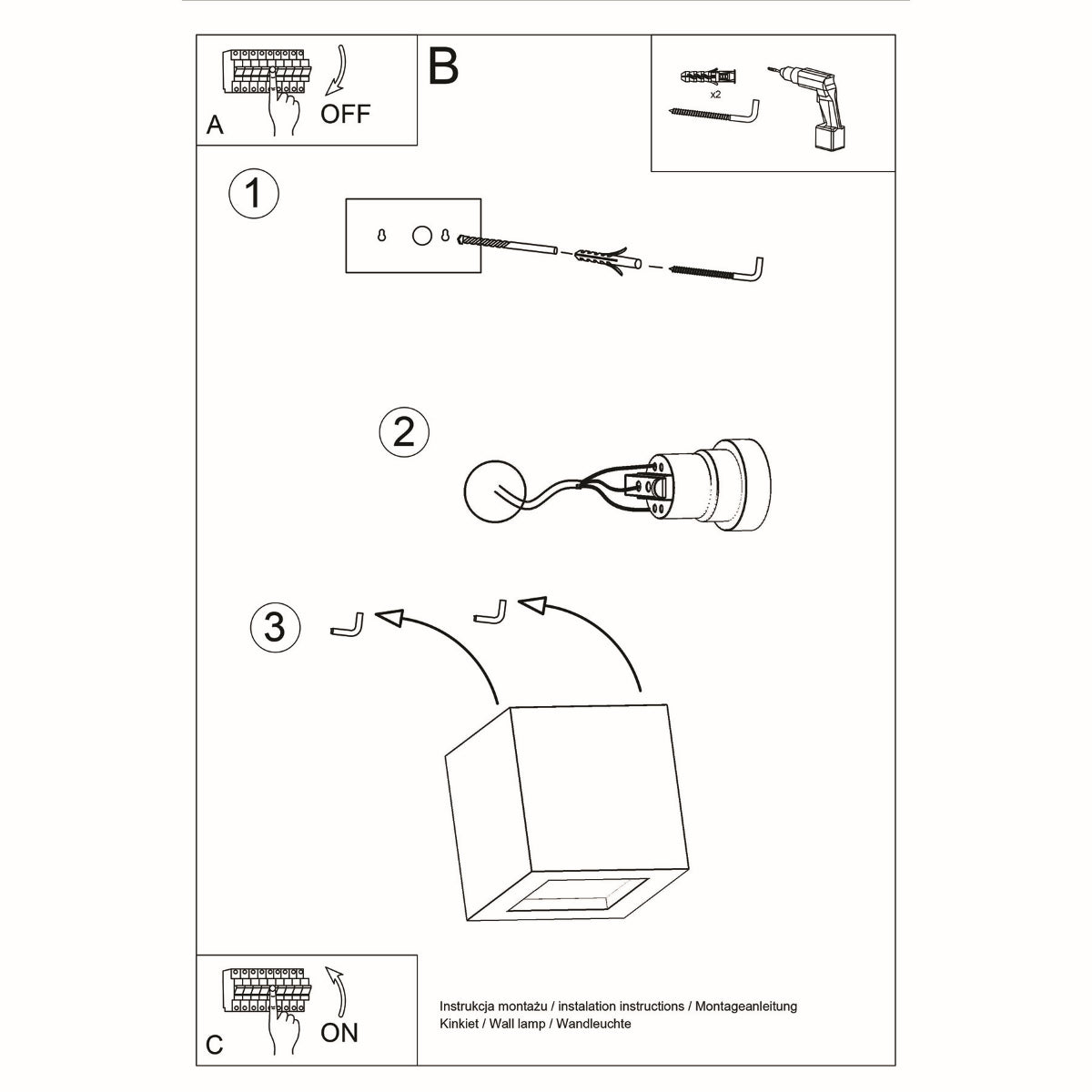 Wall lamp ceramics, glass Leo modern Design E27