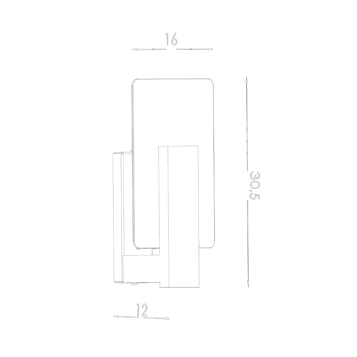 Wall lamp wood, glass Lappo Scandinavian Design E14