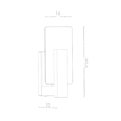 Wall lamp wood, glass Lappo Scandinavian Design E14