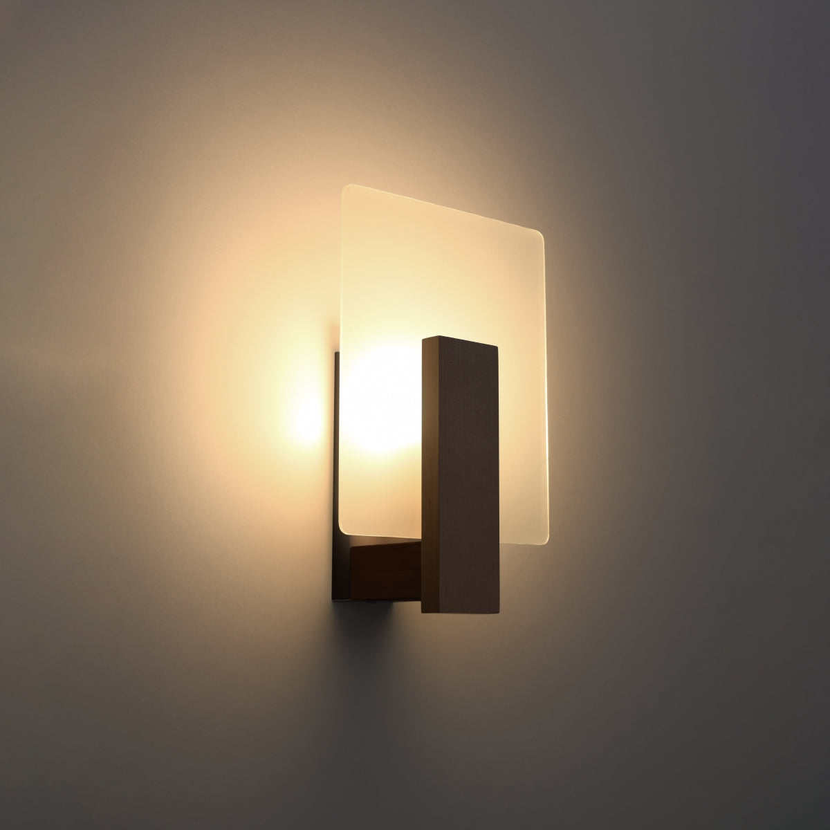 Wall lamp wood, glass Lappo Scandinavian Design E14