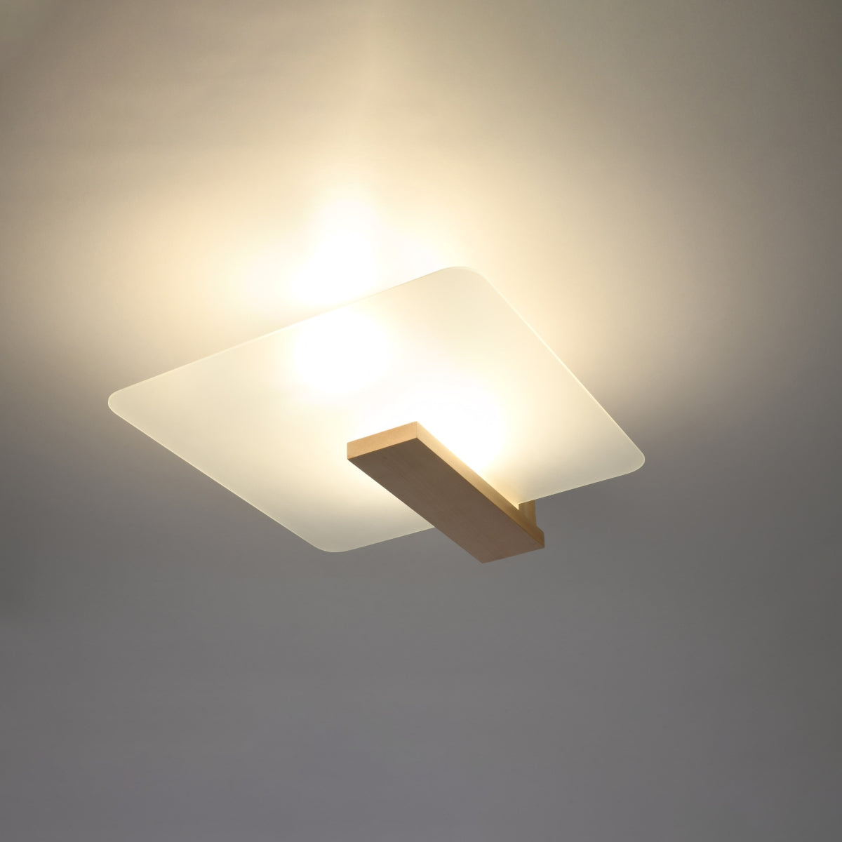 Ceiling lamp wood, glass Lappo Scandinavian Design E27