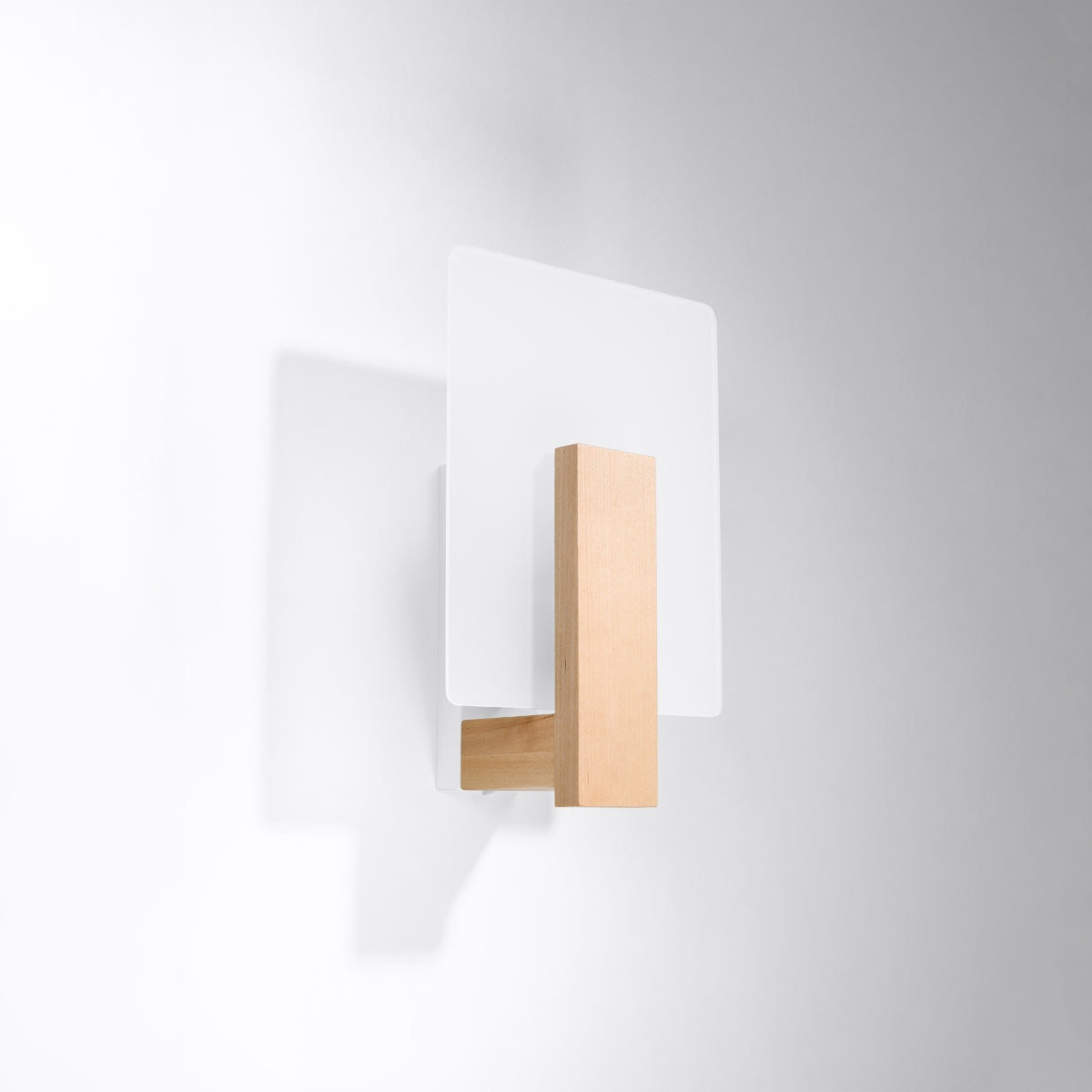 Wall lamp wood, glass Lappo Scandinavian Design E14