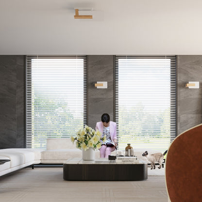 Wall lamp wood, glass Lappo Scandinavian Design E14