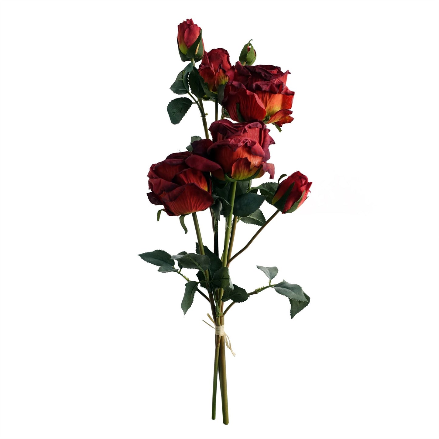 6 x 60cm Red Rose Artificial Flower Sprays - 24 Flowers 18 Buds