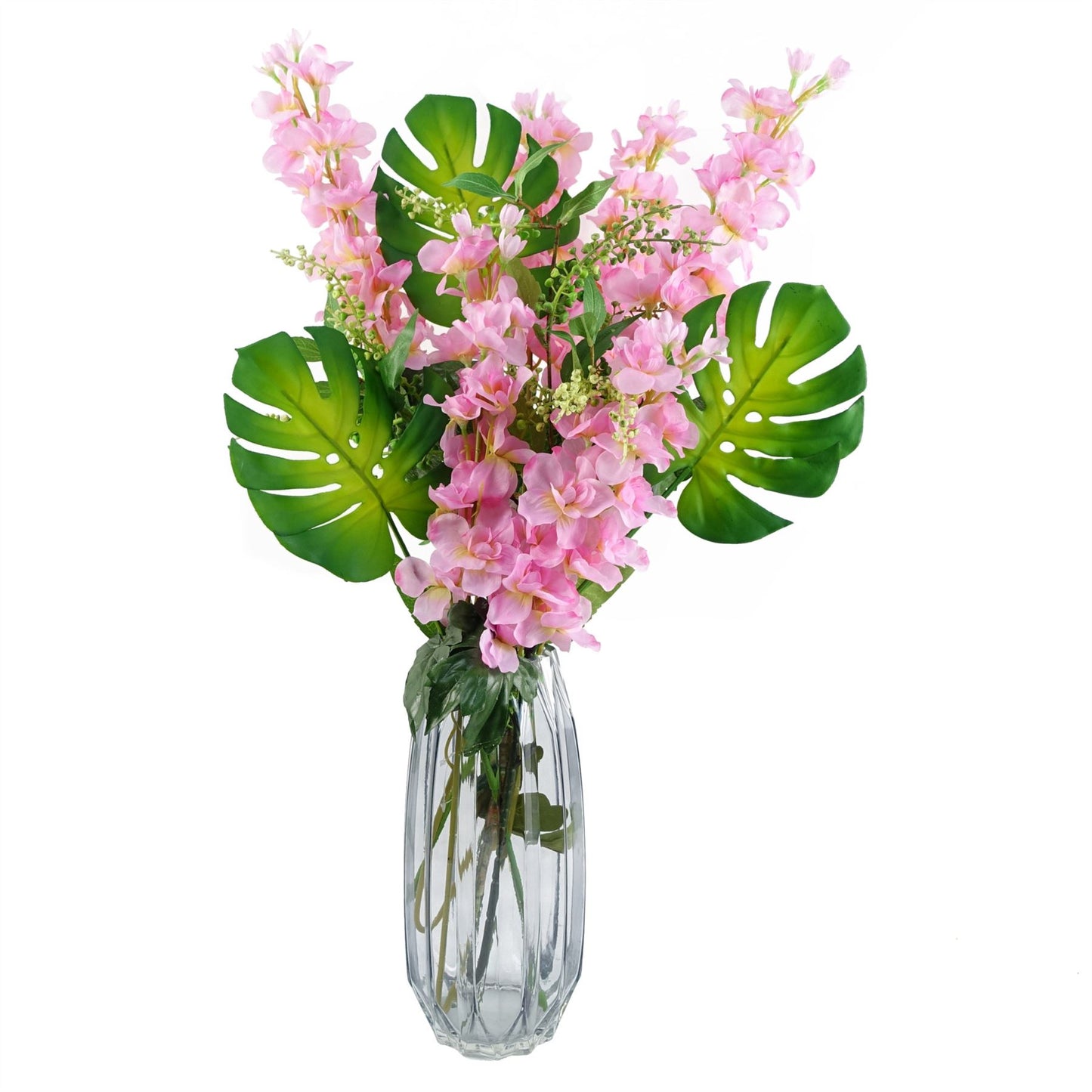 Pack of 6 x 55cm Single Artificial Monstera Leaf