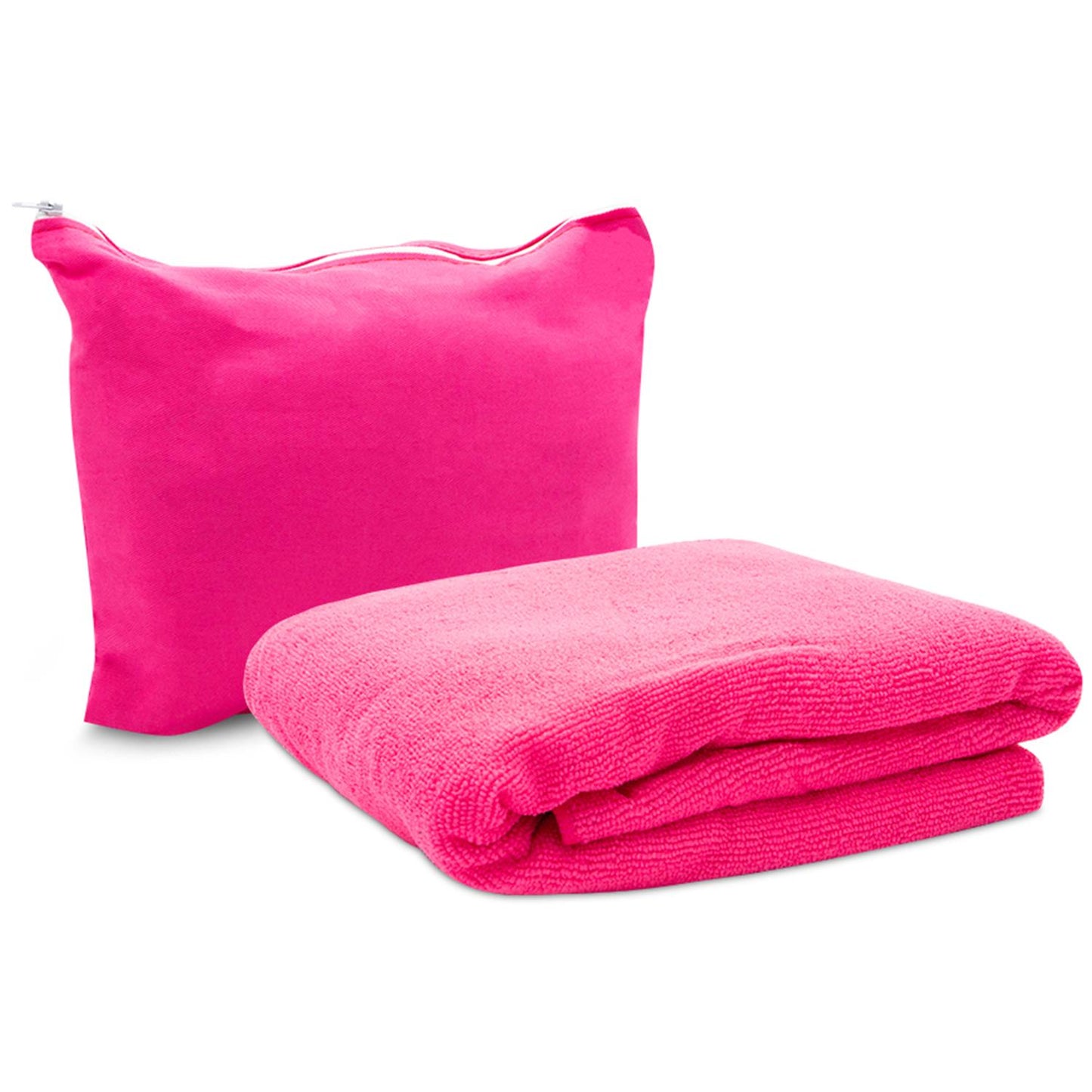 Pink Magic Fibre Towel Compact and Lightweight 130cm x 80cm - Small