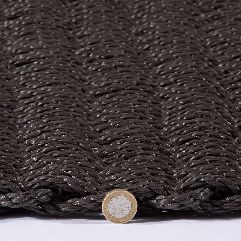 Didsbury Braided Polypropylene 55x100cm Slate Doormat